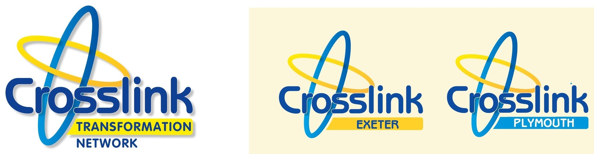 Crosslink Transformation Network, Crosslink Exeter and Crosslink Plymouth logos